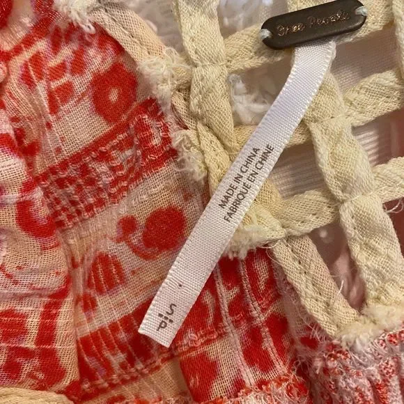 Free People Lucky Coin Festive Orange Small Tank Top - Picture 4 of 12